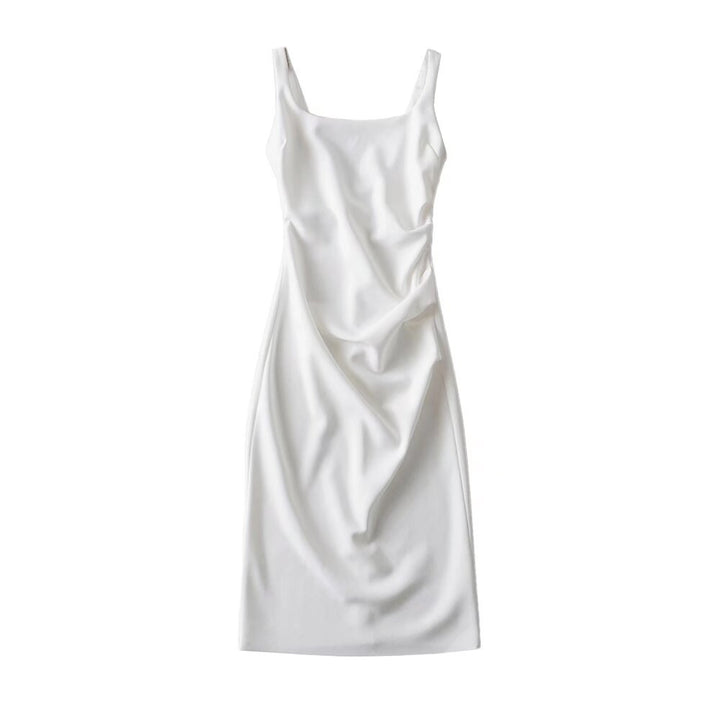 Damen figurbetontes Midi-Kleid mit elegantem Rüschendetail Drune