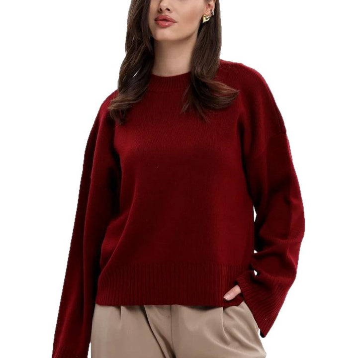 Damen Bequemer Oversized Pullover mit strukturiertem Rippmuster Drune