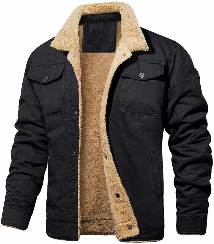 Herren gefütterte Arbeitsjacke mit hochflorigem Futter Drune
