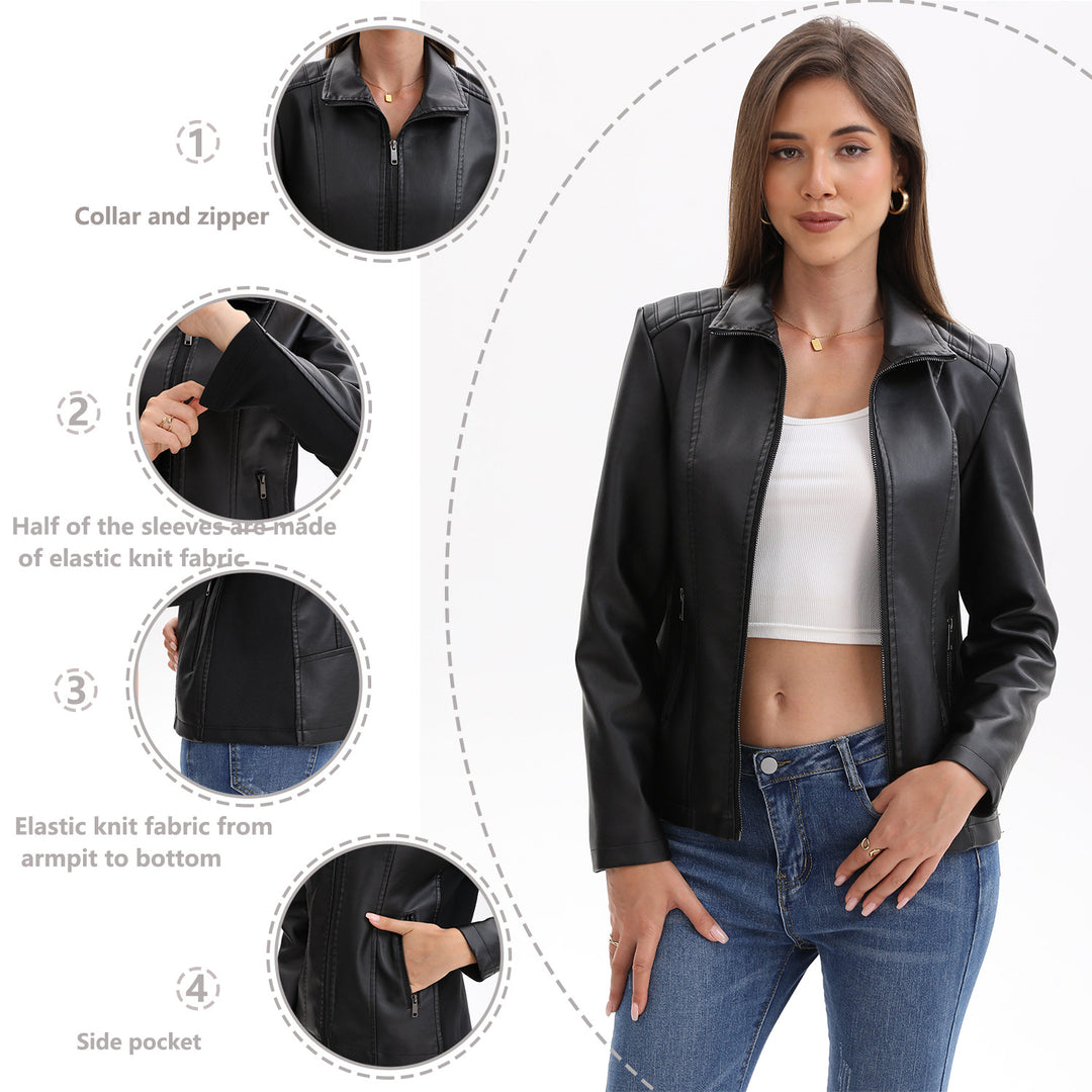 Damen Kunstlederjacke Drune
