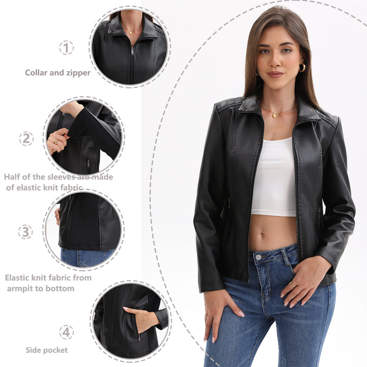 Damen Kunstlederjacke Drune