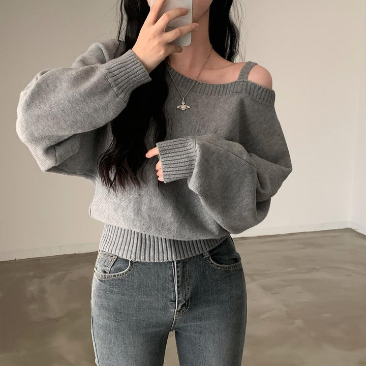 Damen Oversized Strickpullover Drune