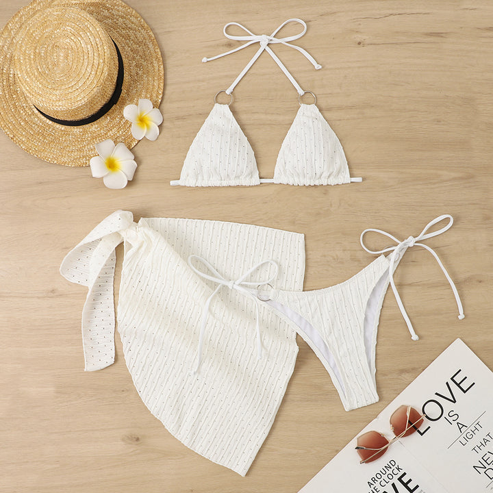Damen Triangel Bikini-Set mit schickem Wickelrock Drune