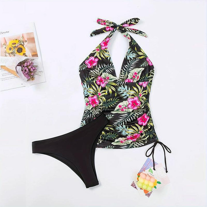 Damen Tankini-Set mit floralem Oberteil und klassischem Höschen Drune