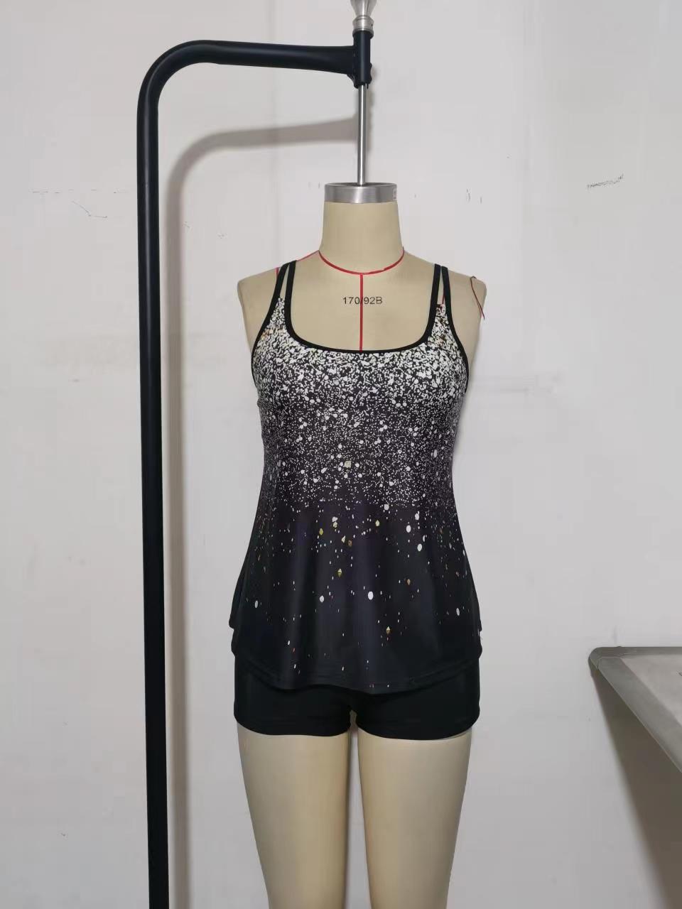 Damen Tankini-Oberteil mit floralem Design und Rückenriegel Drune