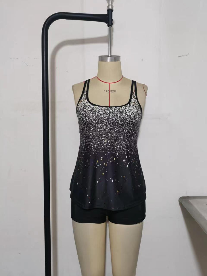 Damen Tankini-Oberteil mit floralem Design und Rückenriegel Drune