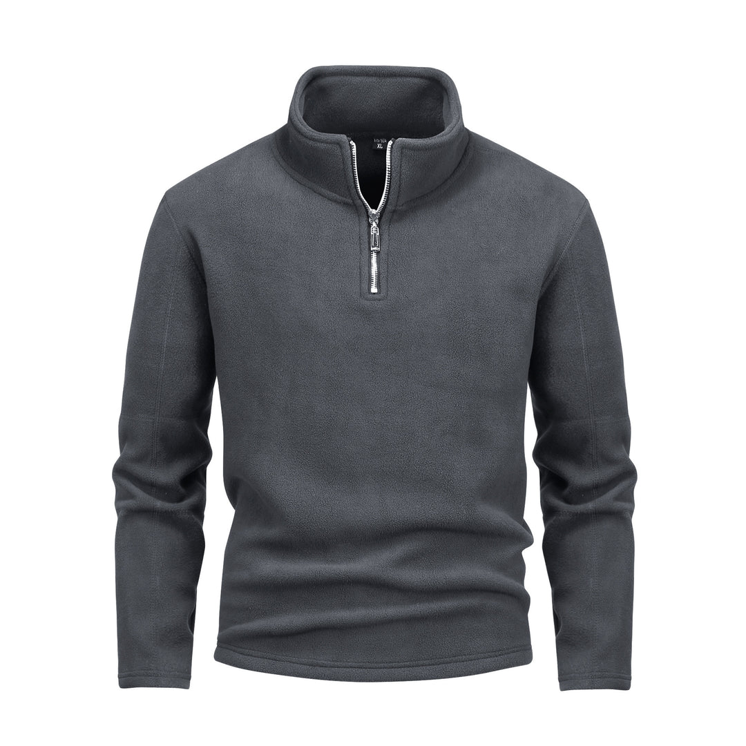 Herren nan Fleece-Halbzip-Pullover mit Stehkragen und flauschiger Mikrofleece-Qualität Drune