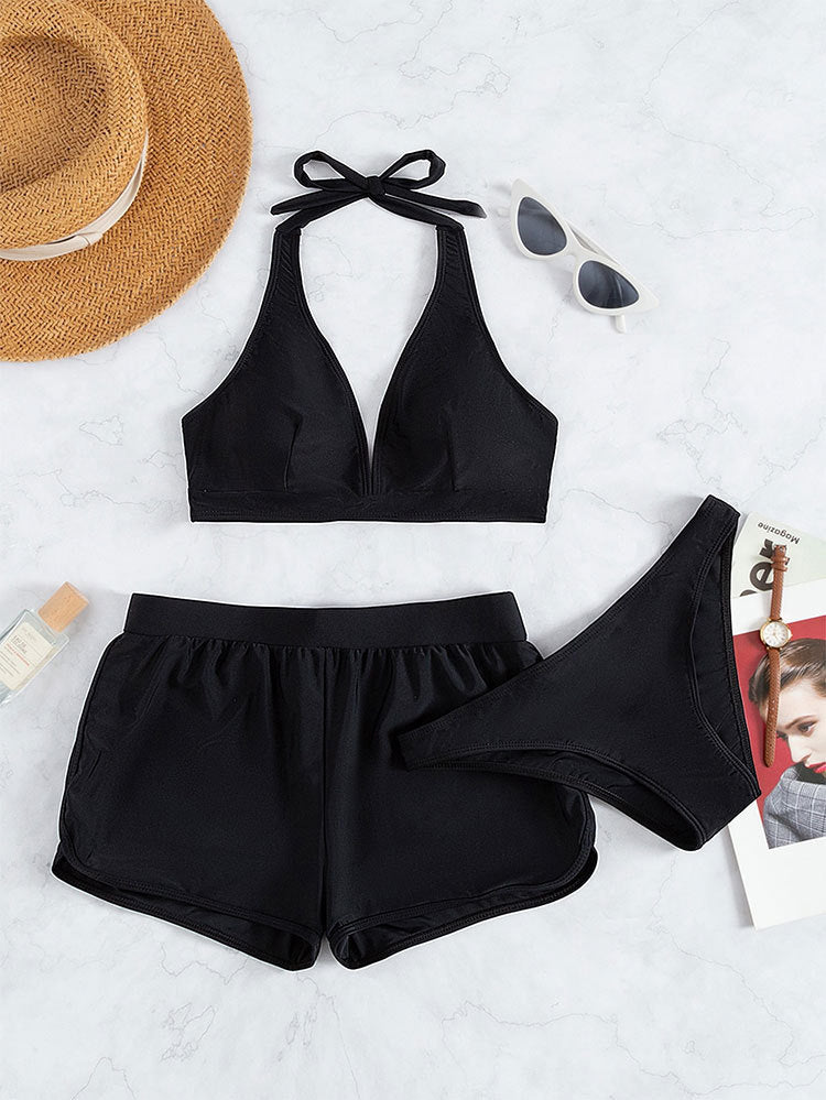Damen Bikini-Set mit sportlichem Oberteil und bequemen Shorts Drune