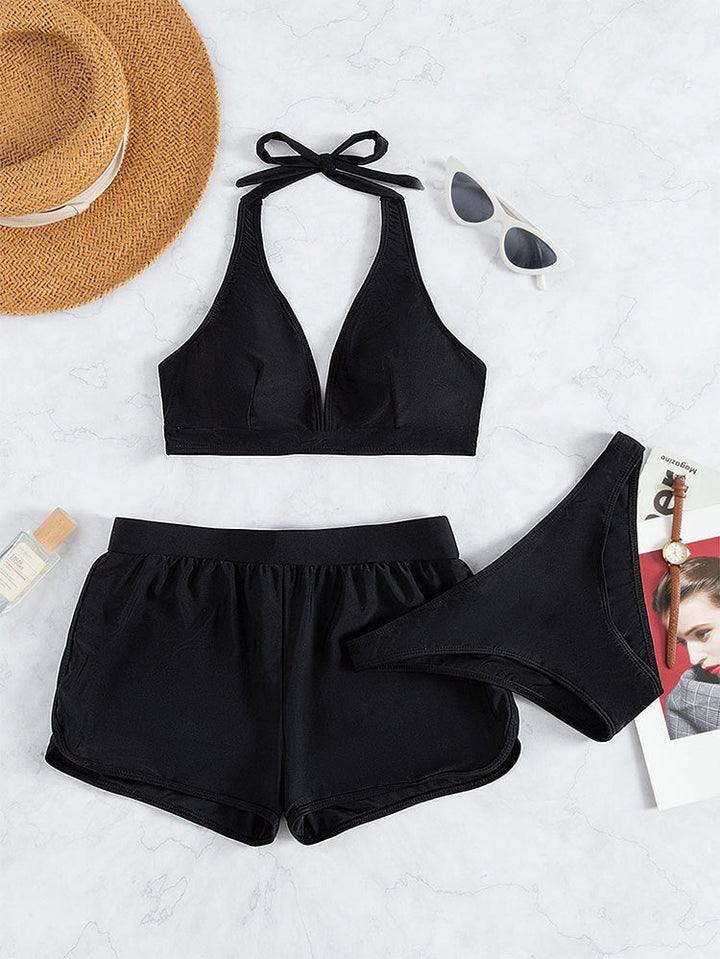 Damen Bikini-Set mit sportlichem Oberteil und bequemen Shorts Drune