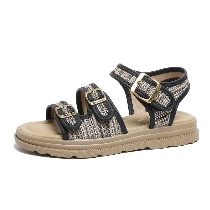 Drune | Modische Damen-Freizeitschuhe im Studenten-Stil mit Klettverschluss – auch als Strandschuhe geeignet