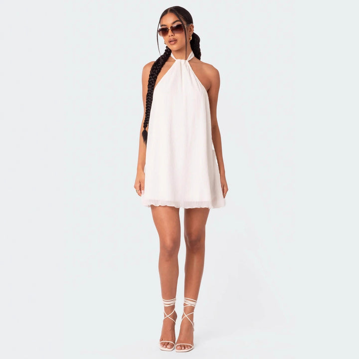 Damen luftiges Strandkleid mit verstellbaren Haltern und fließendem Design Drune