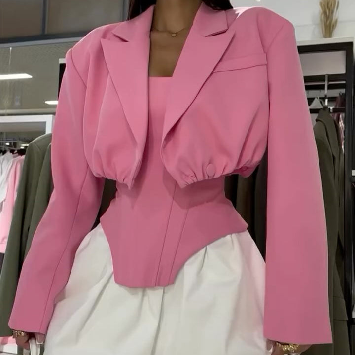 Damen Corsagen-Top mit Volumenärmeln Drune