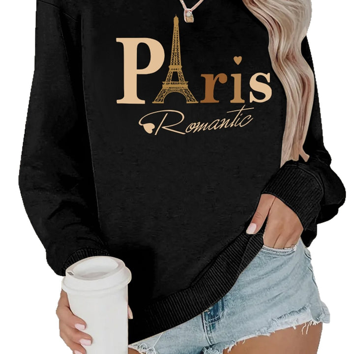 Damen Sweatshirt mit romantischem Paris-Design Drune