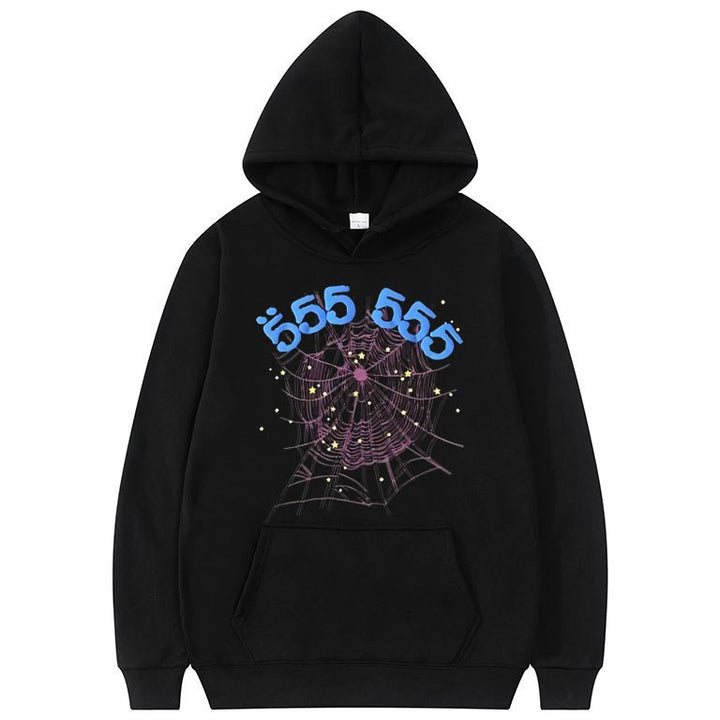 Damen Hoodie mit kreativem Spinnennetz-Motiv Drune