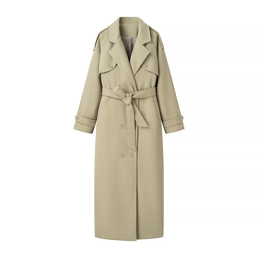 Damen Trenchcoat mit doppelter Knopfleiste und praktischem Gürtel Drune