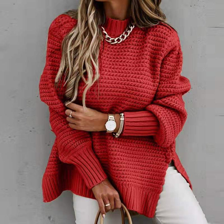Damen Grobstrickpullover mit strukturierter Oberfläche und lässigem Schnitt Drune