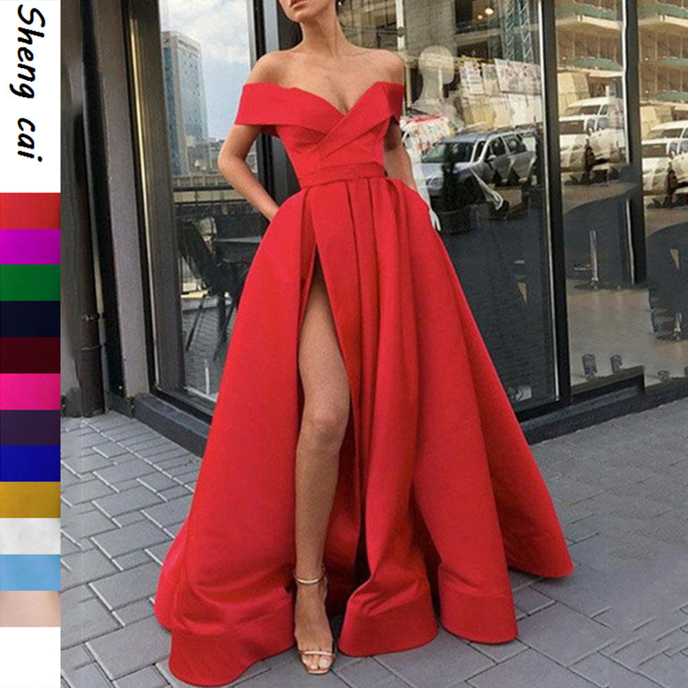 Drune | eBay Satin Mehrfarbiges Tiefes V-Ausschnitt Kleid