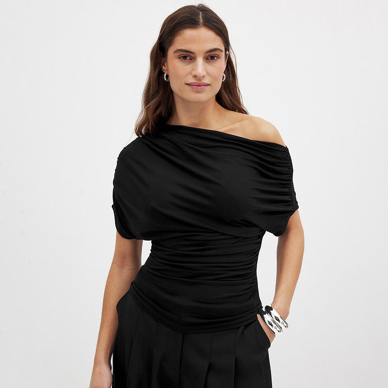 Damen asymmetrisches Top Drune