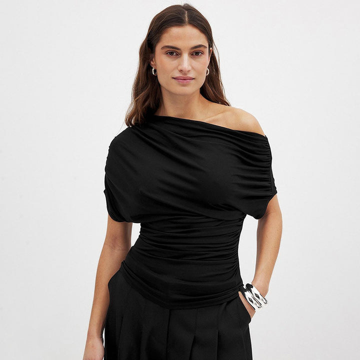 Damen asymmetrisches Top Drune