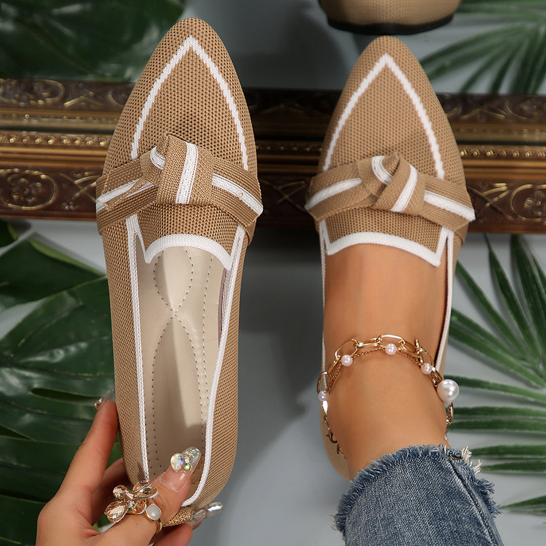 Damen Slip-On Mokassins mit elegantem Knoten-Detail Drune