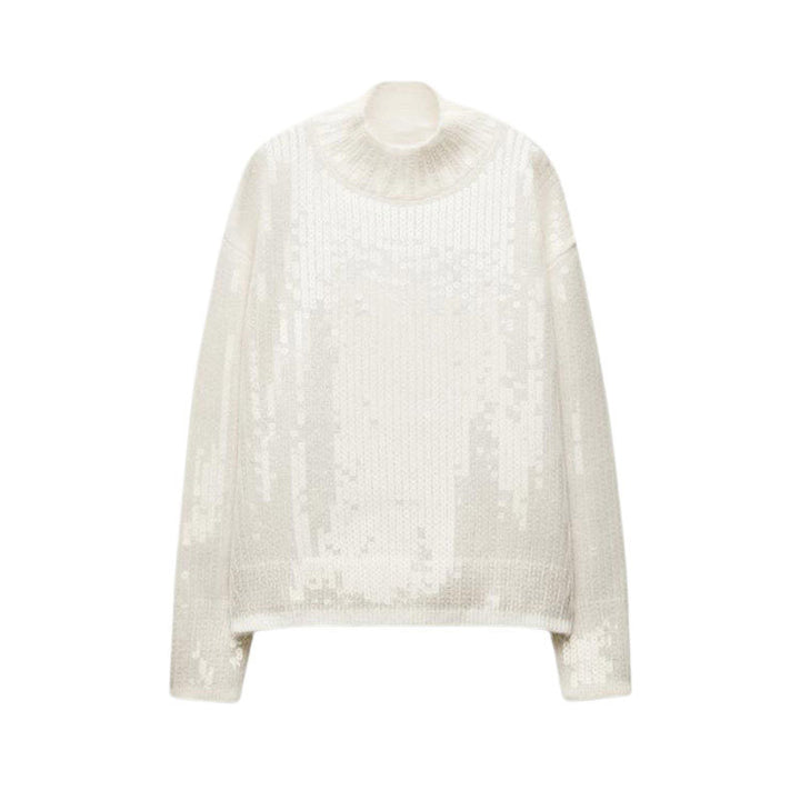 Damen Modischer Strickpullover mit funkelnden Details Drune