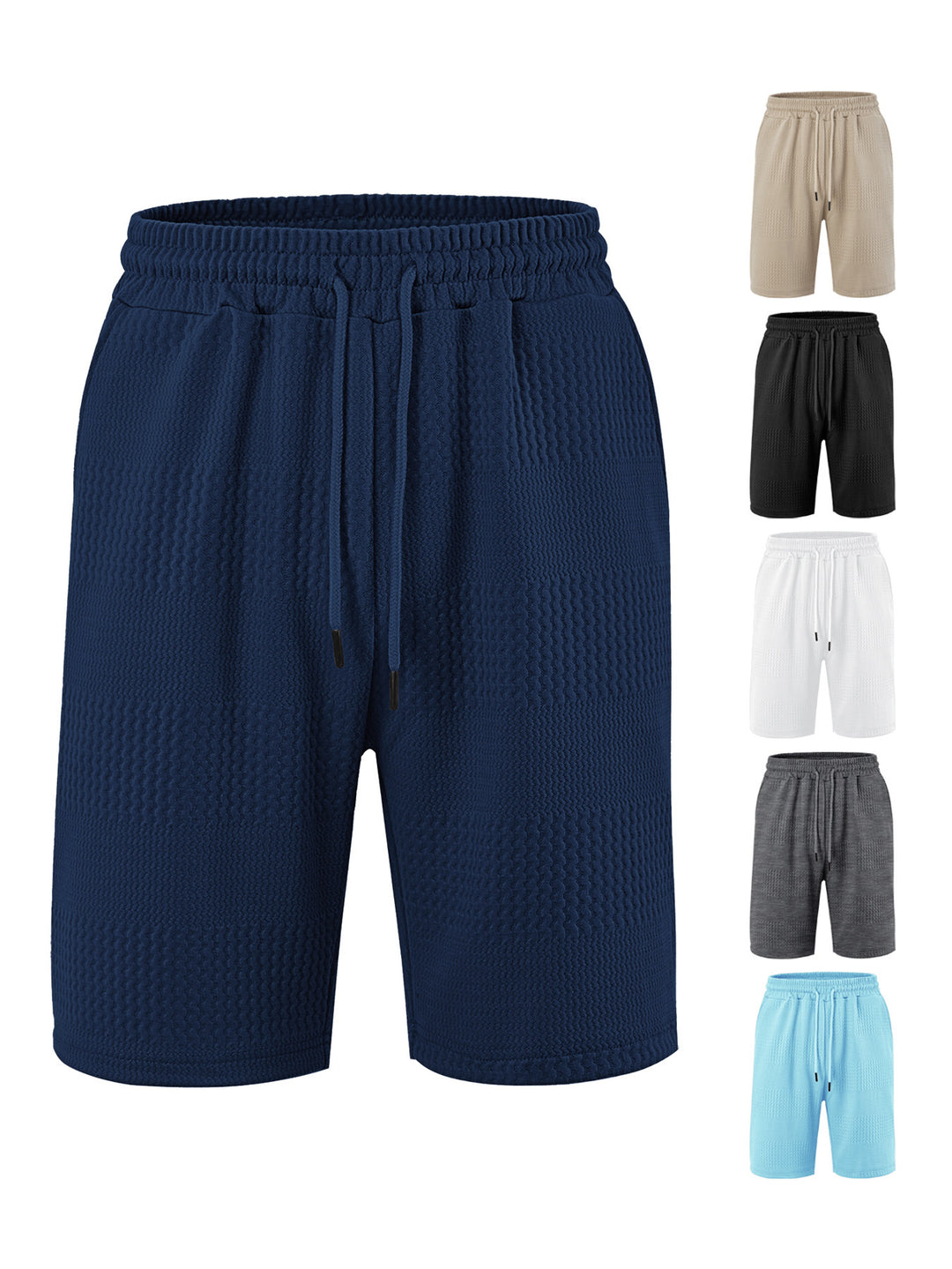 Herren Sportliche Kurze Hosen mit innovativer Textur und elastischem Bund Drune