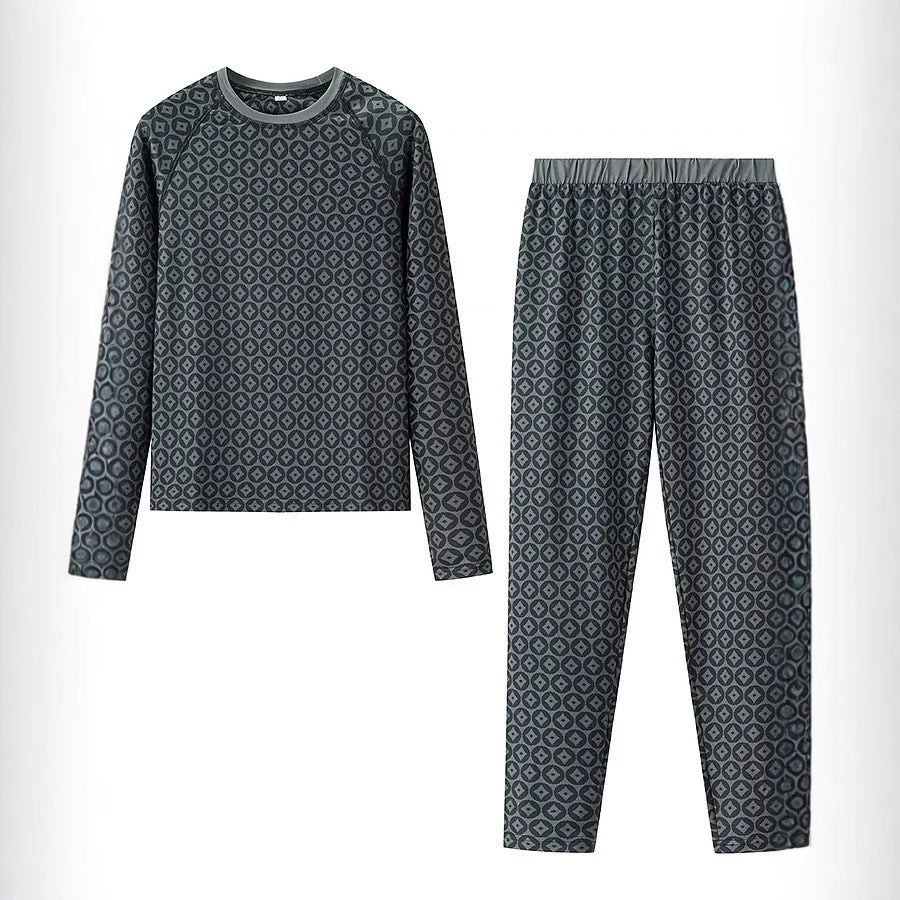 Damen Pyjama-Set aus weichem Jersey mit modernem Muster Drune