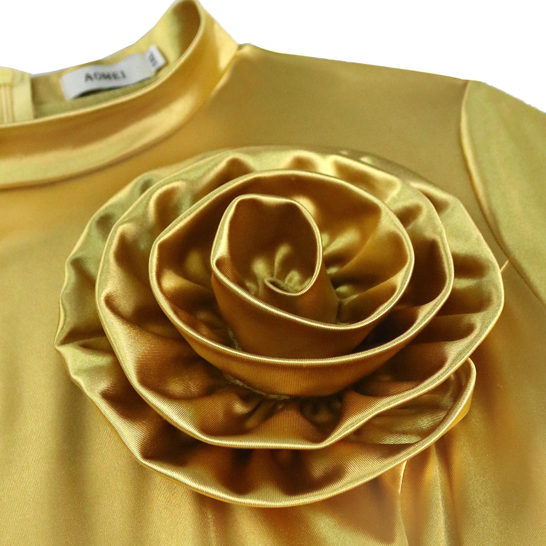 Damen Elegantes Kleid mit Blumendekor Drune