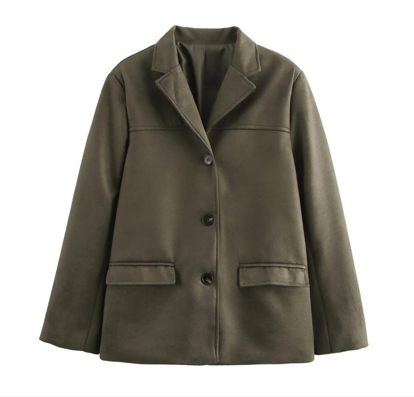 Damen Hochwertige Blazerjacke aus strukturiertem Material Drune