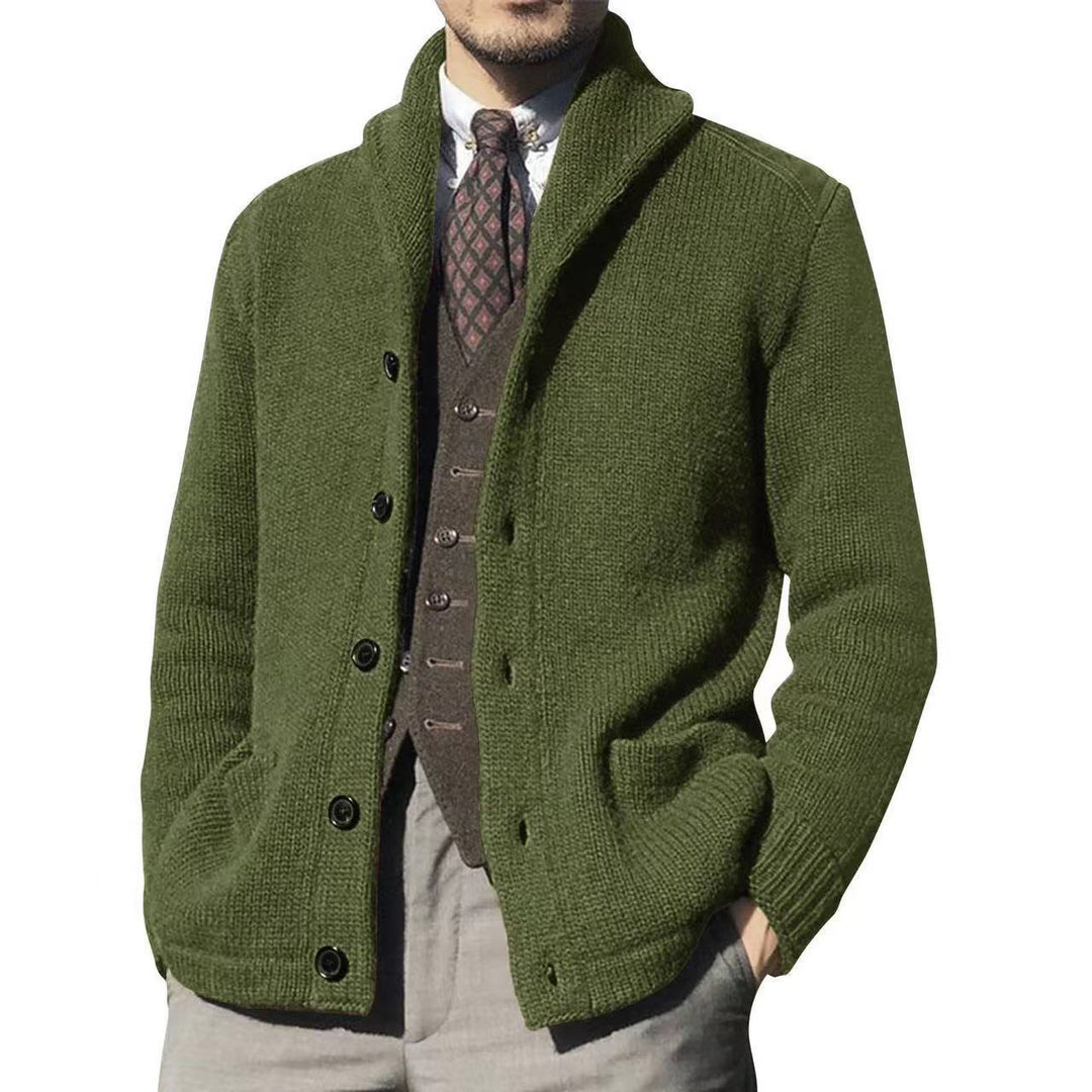 Herren Struktur Strickjacke Pullover Drune