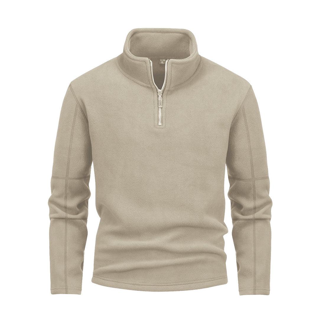 Herren nan Fleece-Halbzip-Pullover mit Stehkragen und flauschiger Mikrofleece-Qualität Drune