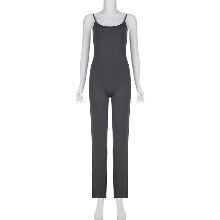 Damen Jumpsuit mit eleganten Streifen und verstellbaren Trägern Drune