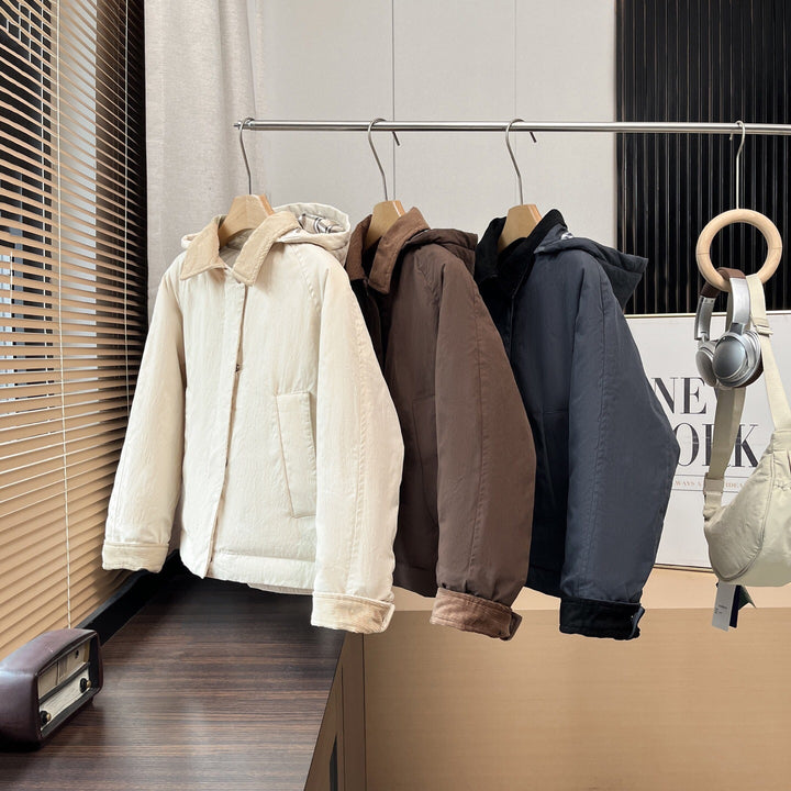 Damen modische und funktionale Kurzjacke mit Kapuze Drune