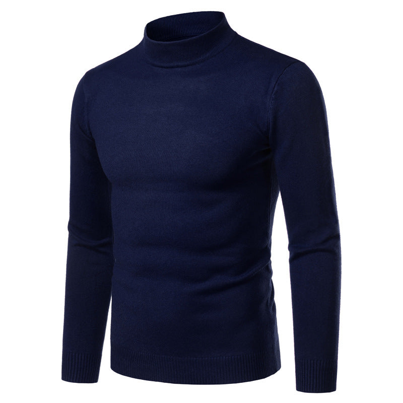 Herren warme Rollkragenpullover aus feinem Strickmaterial Drune