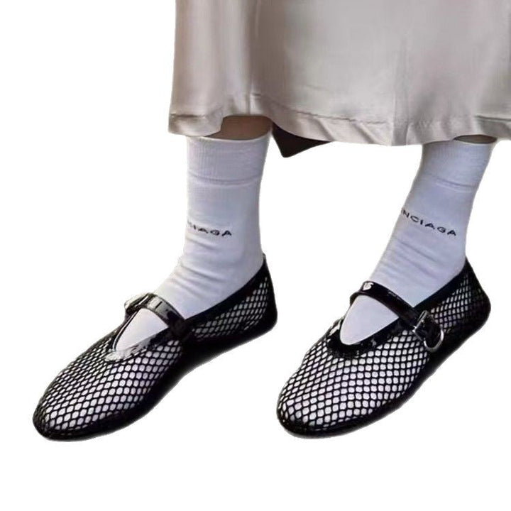 Damen Netzschuhe mit verstellbarem Riemen und atmungsaktivem Obermaterial Drune