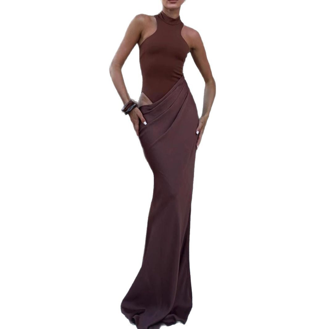 Damen Maxi-Kleid mit modischem Schnitt Drune