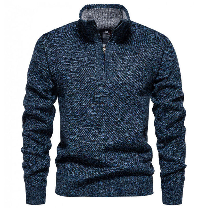Herren Hochwertiger Pullover mit Stehkragen und Reißverschluss Drune