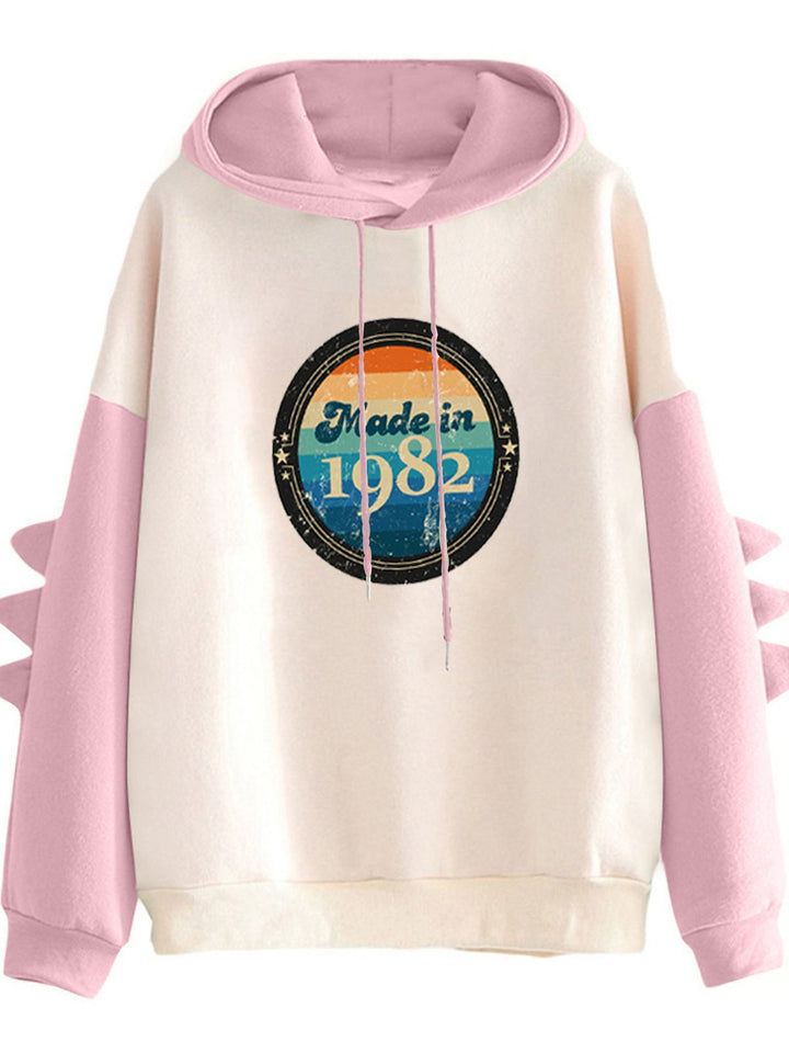 Damen Kapuzenpullover mit einzigartigem Retro-Design Drune