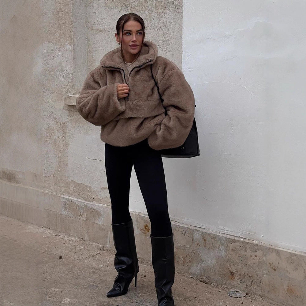Damen Kuschelige Steppjacke Drune