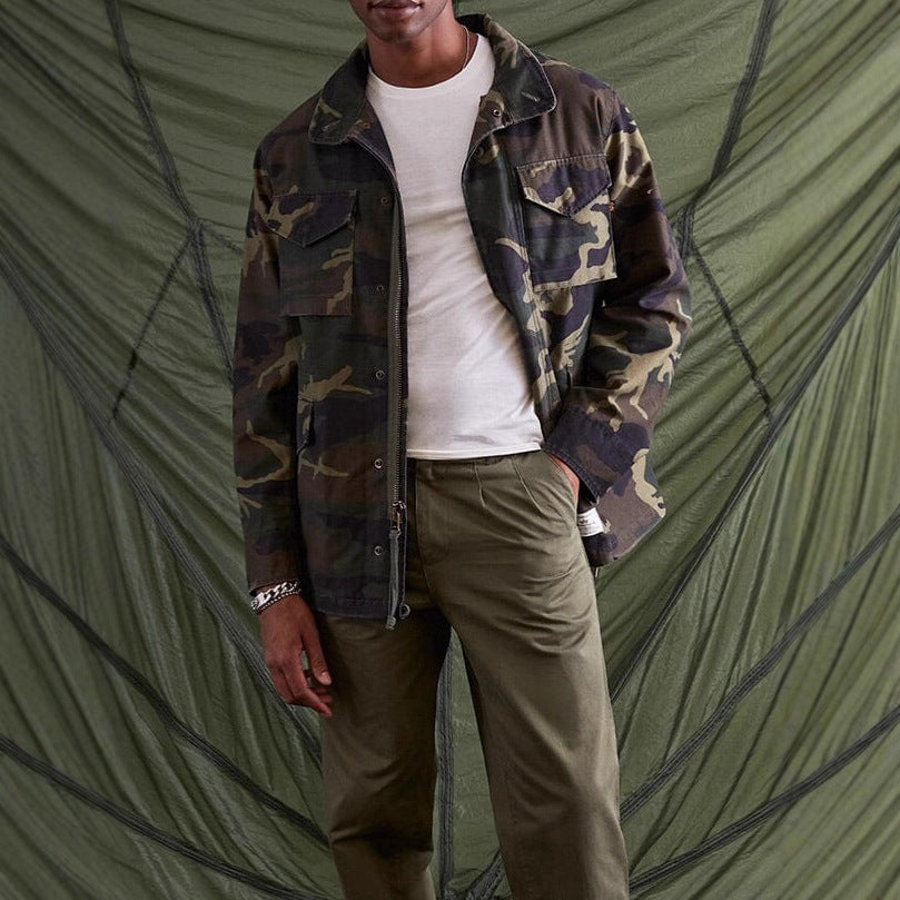 Herren funktionale Freizeitjacke mit großem Taschenangebot und modernem Kragen Drune