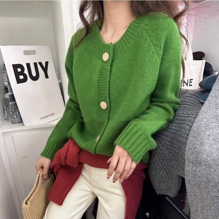 Damen Strickjacke mit dekorativen Knopfdetails und modernem Schnitt Drune