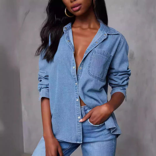Femme Denim Knopfhemd Drune