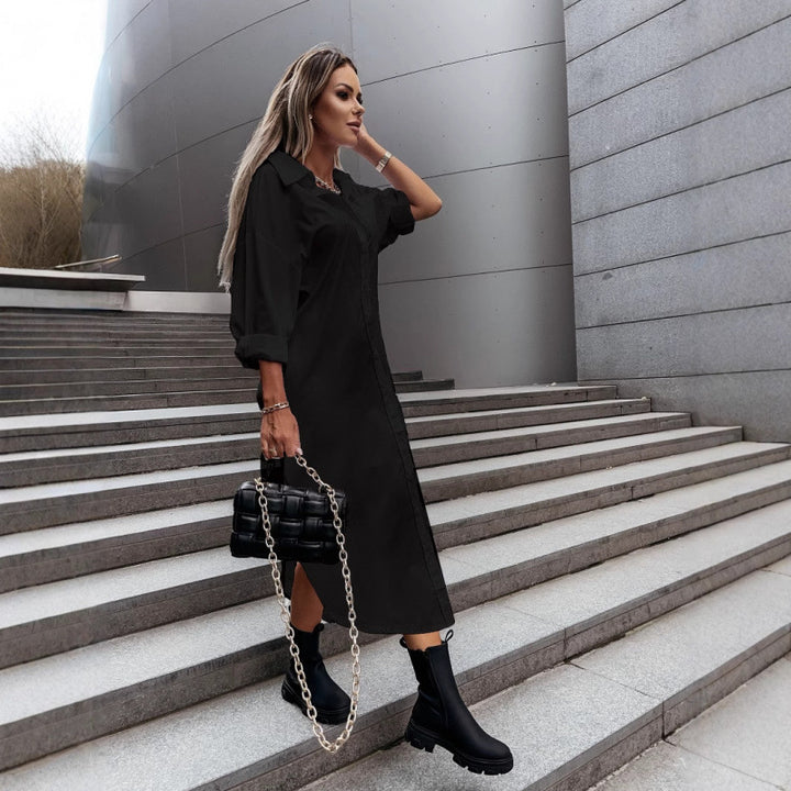 Damen Hemdblusenkleid Drune
