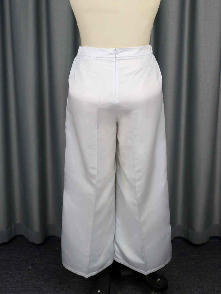 Damen elegante Schlaghose mit dekorativen Taschen Drune