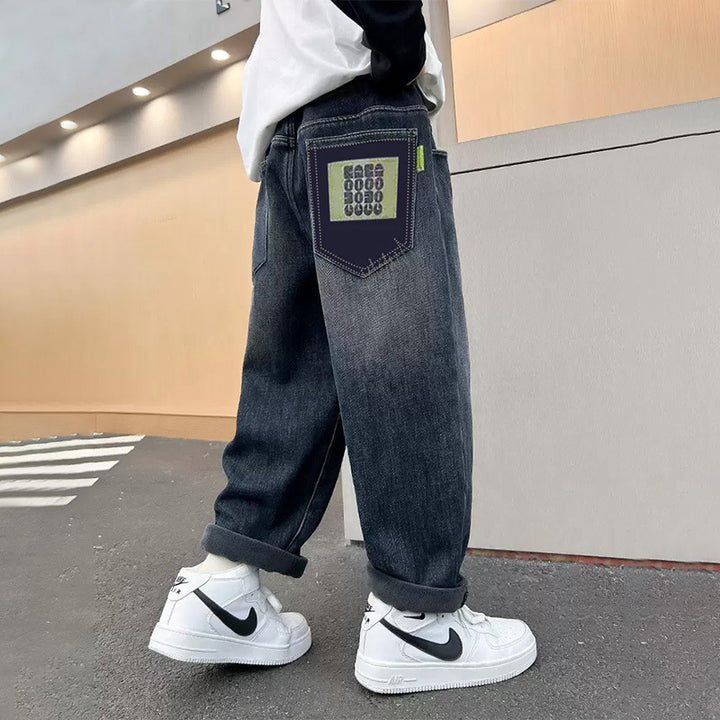 Jungen lässige Denim-Hose mit praktischen seitlichen Taschen Drune
