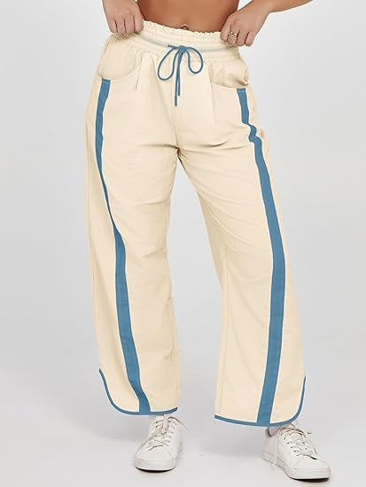 Damen lässige Freizeithose mit Seiteneinsätzen Drune