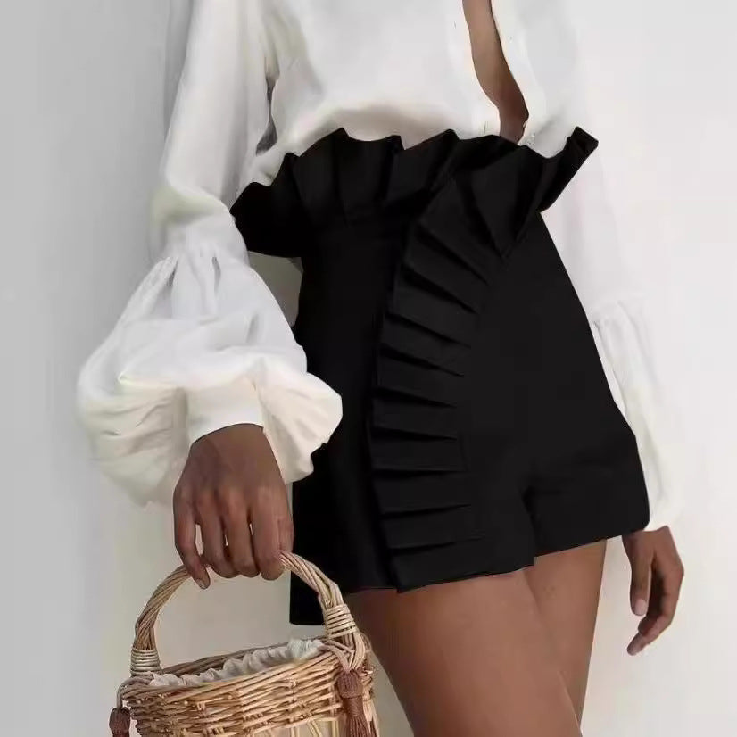 Damen Rüschenshorts mit asymmetrischem Schnitt Drune