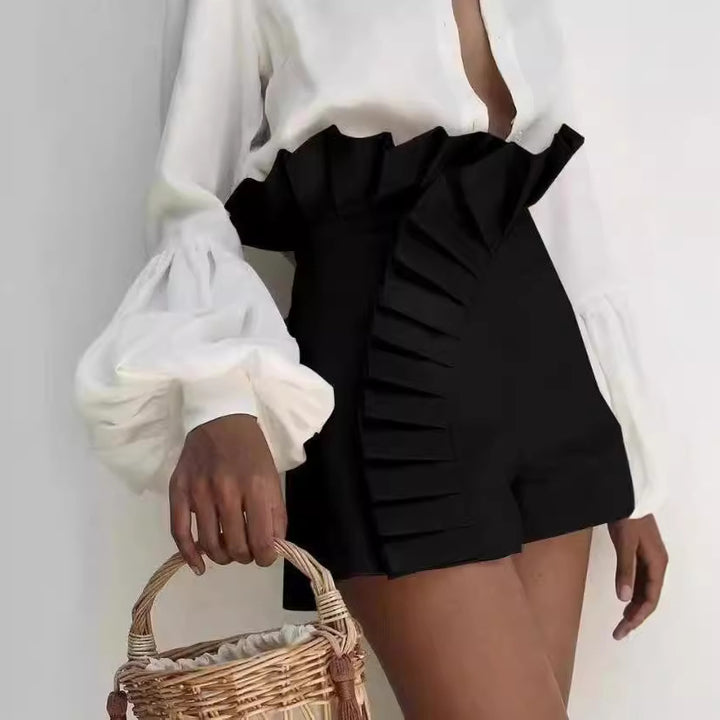 Damen Rüschenshorts mit asymmetrischem Schnitt Drune