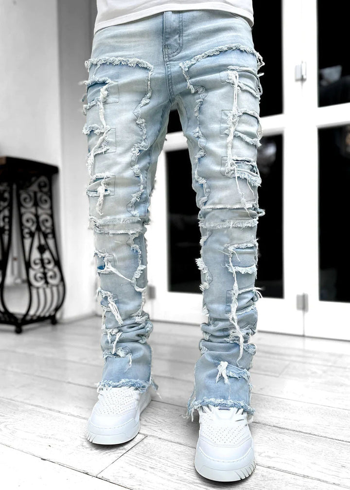 Herren lässige Ripped Jeans im modischen Schnitt Drune