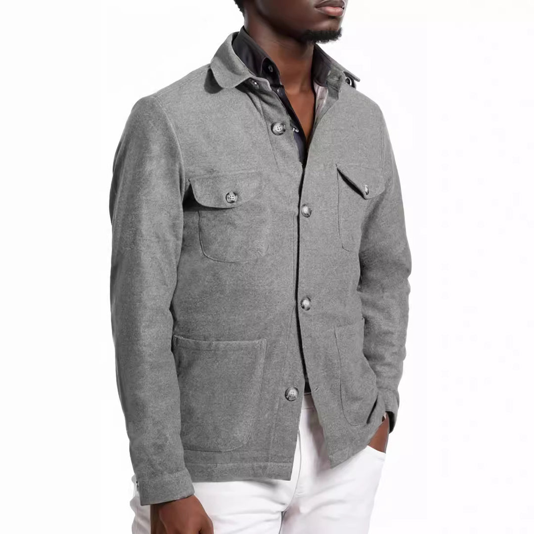 Herren lässige Steppjacke mit hohen Taschen Drune